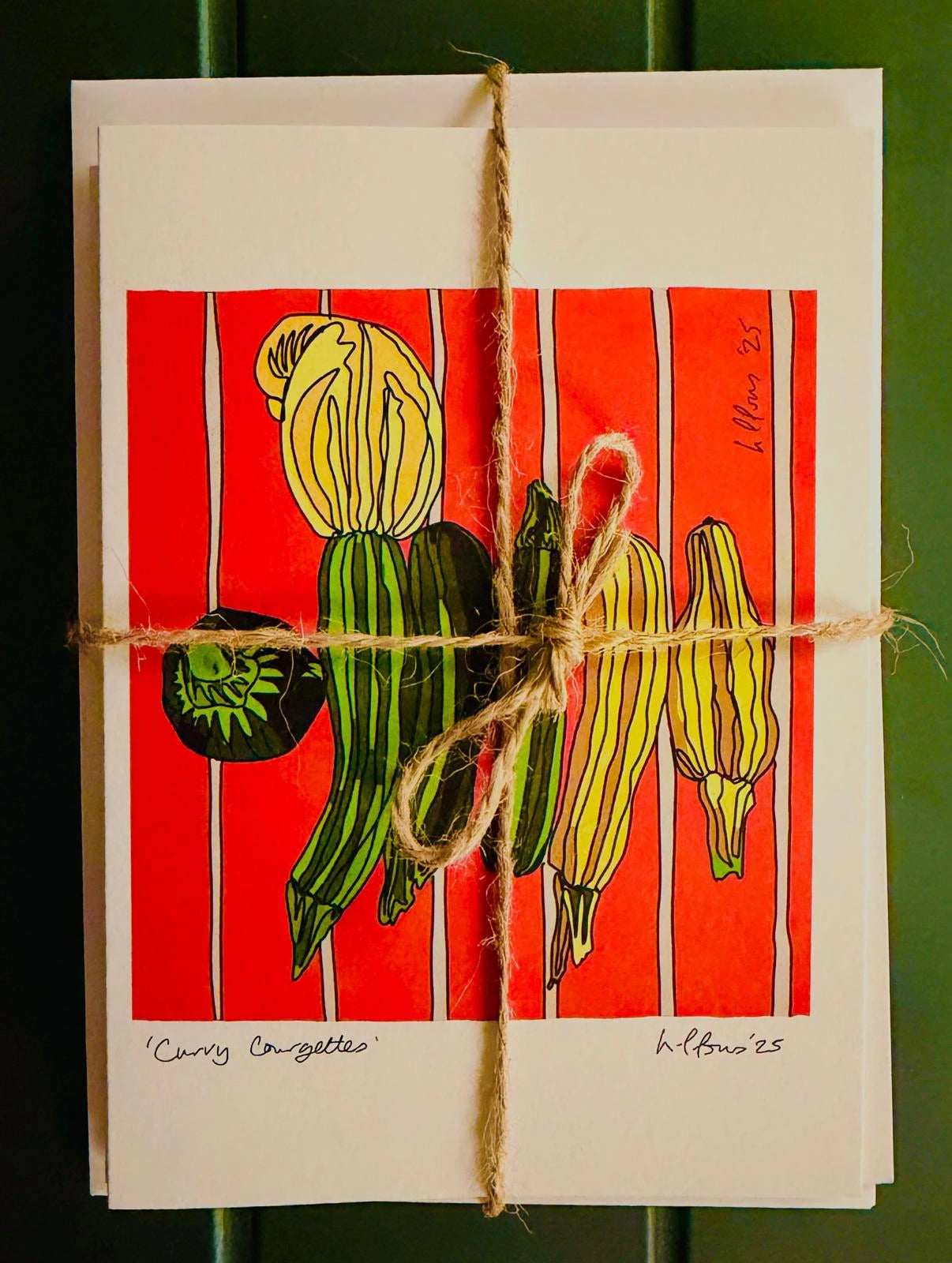 Curvy Courgettes, Greeting Cards