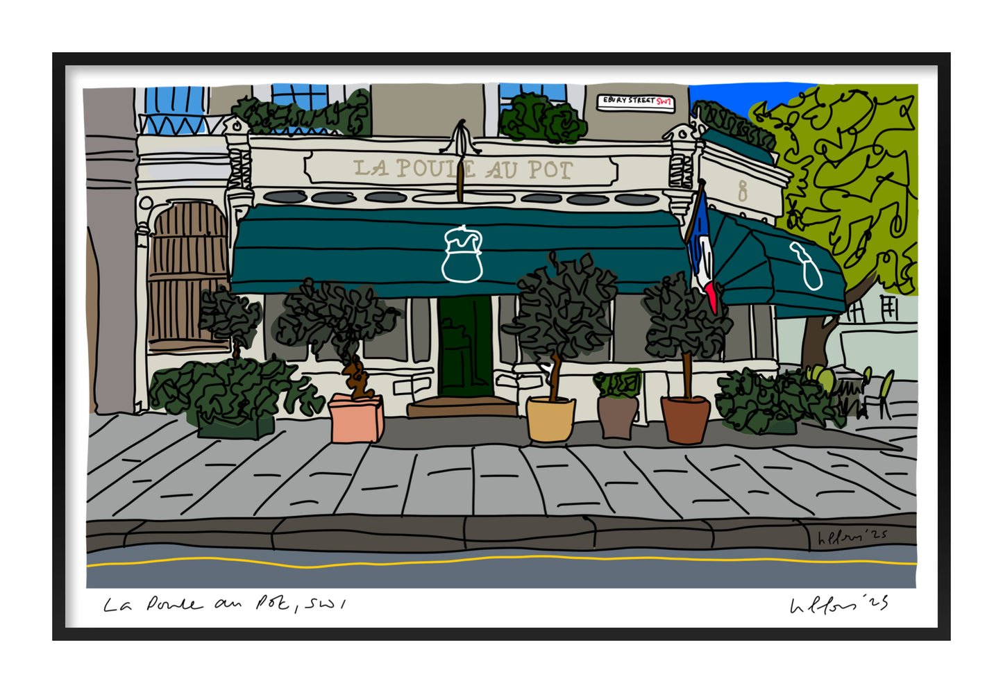 La Poule au Pot, SW1, Greeting Cards